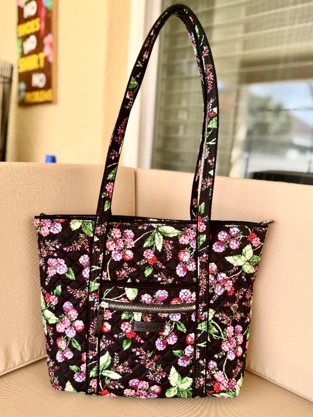 Vera Bradley Winter Berry Tote Bag, Vintage/Retired